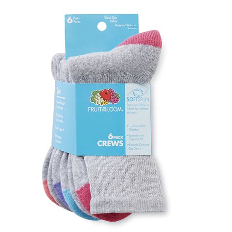 fruit of loom ankle socks|cotton women's crew socks.